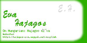 eva hajagos business card